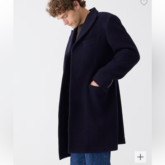 J. Crew Ludlow topcoat in heavyweight wool Coat BS472 Men's 38/S navy blue - Picture 2 of 6